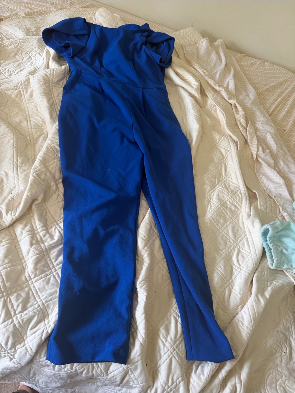 Calvin Klein size 4 Royal Blue Jumpsuit well made with zipper